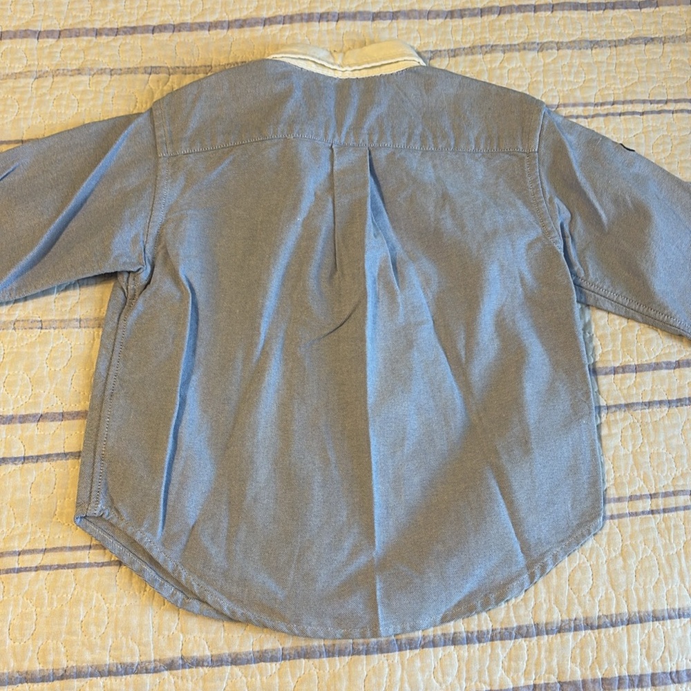 Ralph Lauren 18M Boys Button Up Shirt with Emblem on Chest - Picture 9 of 11